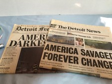 FULL PAPERS Detroit News & Free Press September 12 2001 Newspapers #F73 FULL PAPERS Detroit News & Free Press September 12 2001 Newspapers #F73