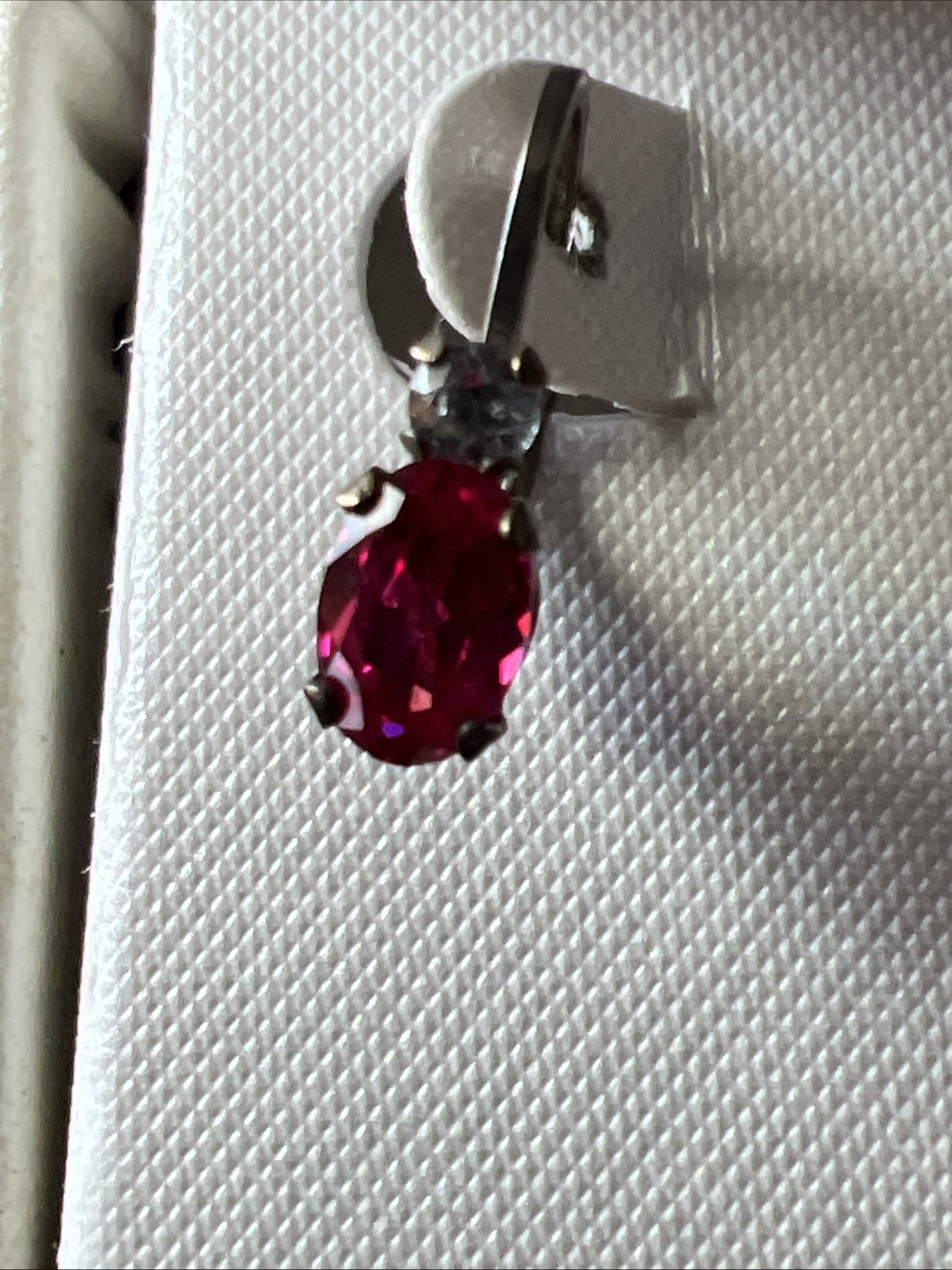 Ruby Sterling Silver 925 Leverback Drop Earrings … - image 3