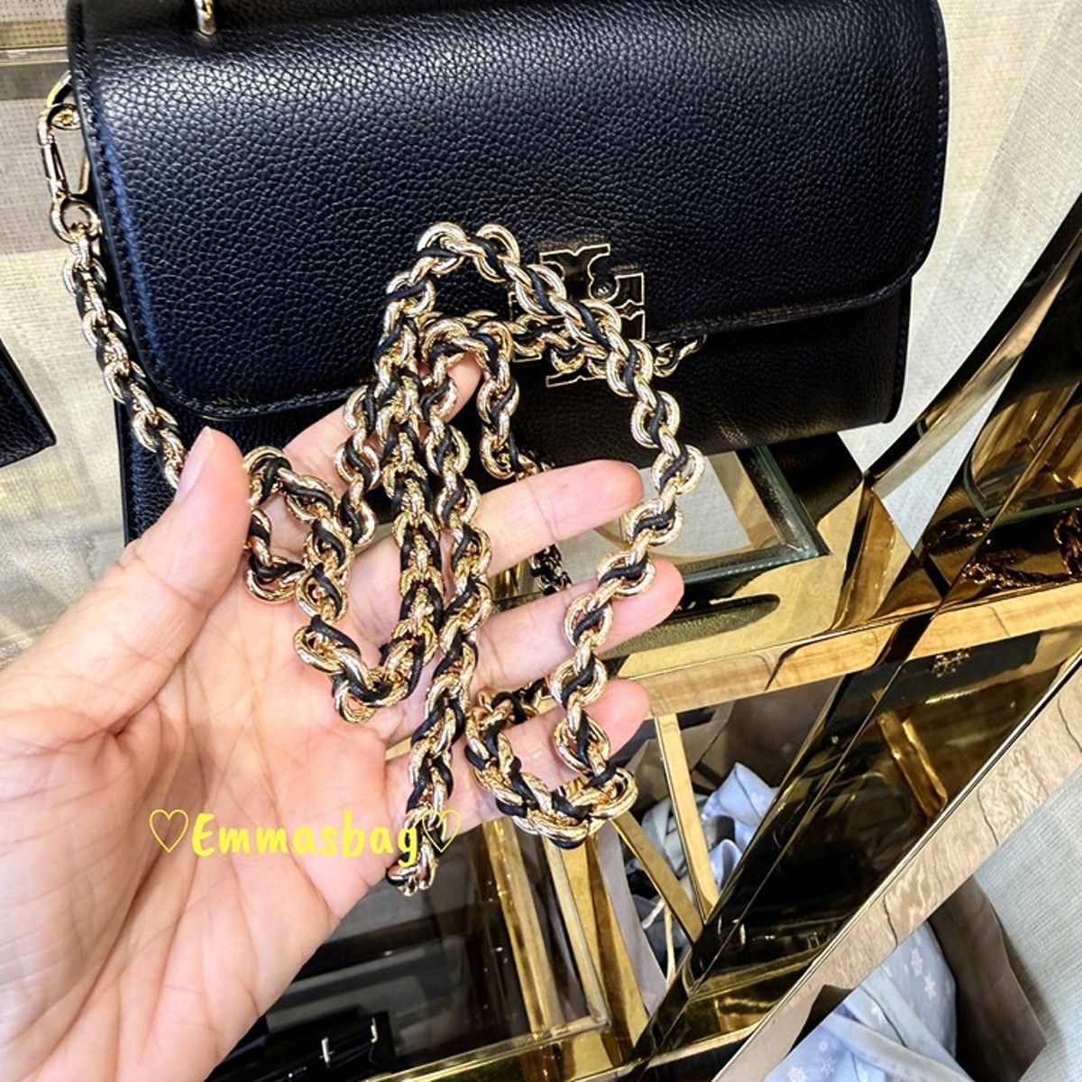 Tory Burch Britten Top Handle Crossbody 175616 $500 Black | eBay