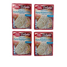Betty Crocker Super Moist Party Rainbow Chip Cake Mix, 13.25 oz each 4 Pack