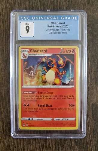 CGC 9 2020 Pokemon TCG Charizard Cracked Ice Holo Vivid Voltage #25 025/185