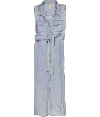 Michael Kors Mujer Atado a la Cintura Camisa Vestido, Azul, Más Talla , 3X - Imagen 1 de 2