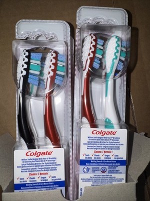 (12) Colgate 360 Advanced Optic White SOFT Toothbrushes Lot Adult (6 Packs)