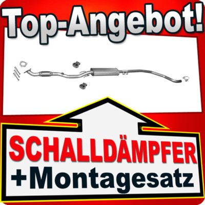 Mittelschalldämpfer für OPEL CORSA D 1.4 16V Schrägheck ab 07.2006 Auspuff