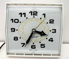 Vintage 1970s Westclox Melody White Electric Wall Clock #25337 - White NOS New