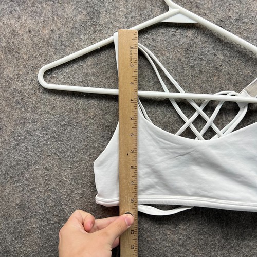 Lululemon Sport Bra Womens 4 White Align Asymmetrical Athletic Training Yoga - Picture 4 of 11