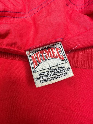 RARE Nutmeg CHICAGO CUBS Vintage 90s MLB Baseball RED Jacket - Mens L/XL - Picture 3 of 13