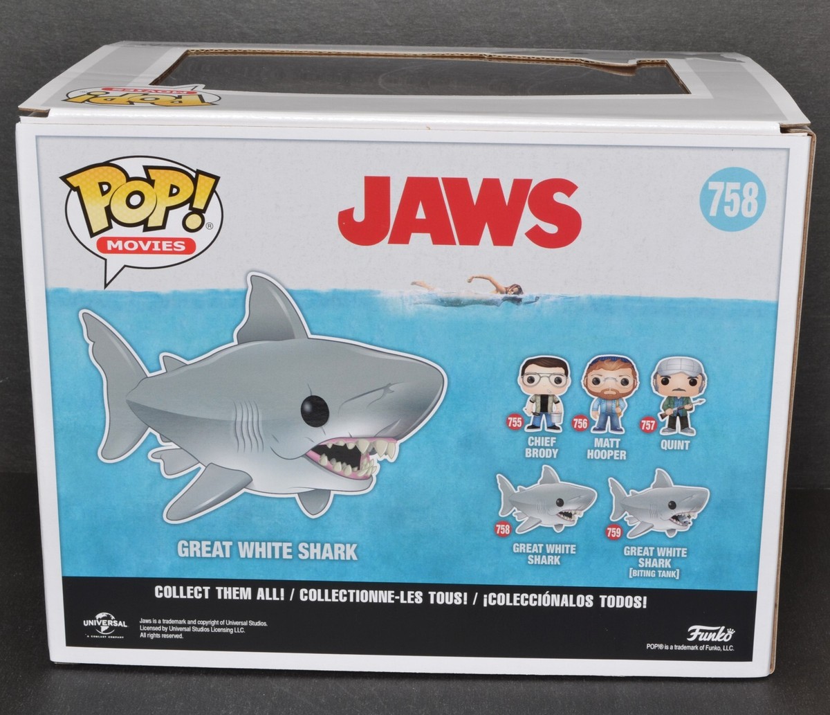 Funko Jaws Shark 758 POPジョーズ 海外品鮫サメフィギュア Jaws 6-Inch Funko Pop! Vinyl Figure #758 - Entertainment Earth