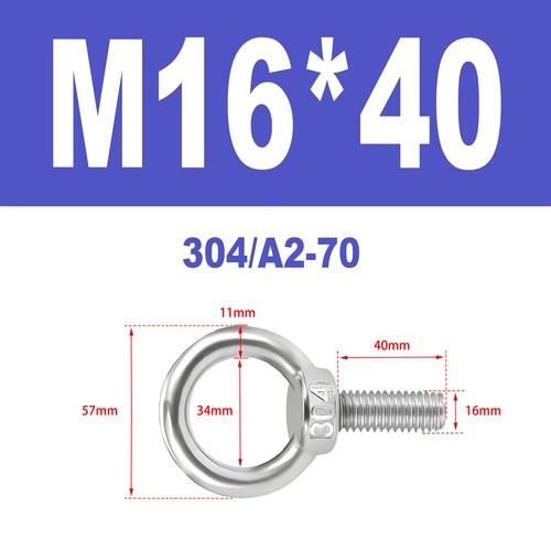 Ringschrauben Edelstahl V2A A2 Ösenschrauben M3-M18 Augbolzen Augenschrauben - Bild 111 von 122
