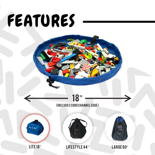 Lay-n-Go LITE (18") Reise Kordelzug Tragbare Spielmatte Aufbewahrungstasche LEGO Reinigung - Bild 12 von 24