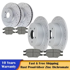 Front Rear Rotors and Brake Ceramic Pads Fit Chevy Cobalt Malibu Pontiac G6 G5