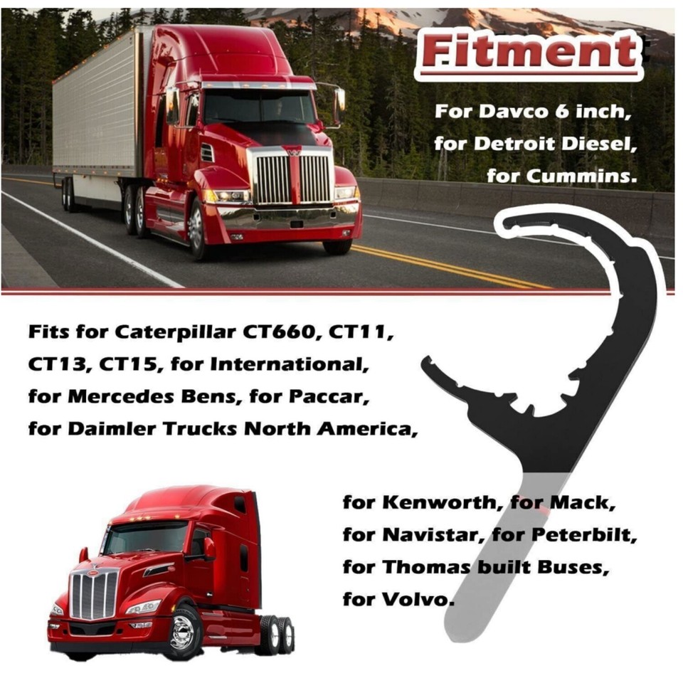 Diesel Fuel Filter Wrench Oil Filter Removal Tool for 6" 61110 Kenworth