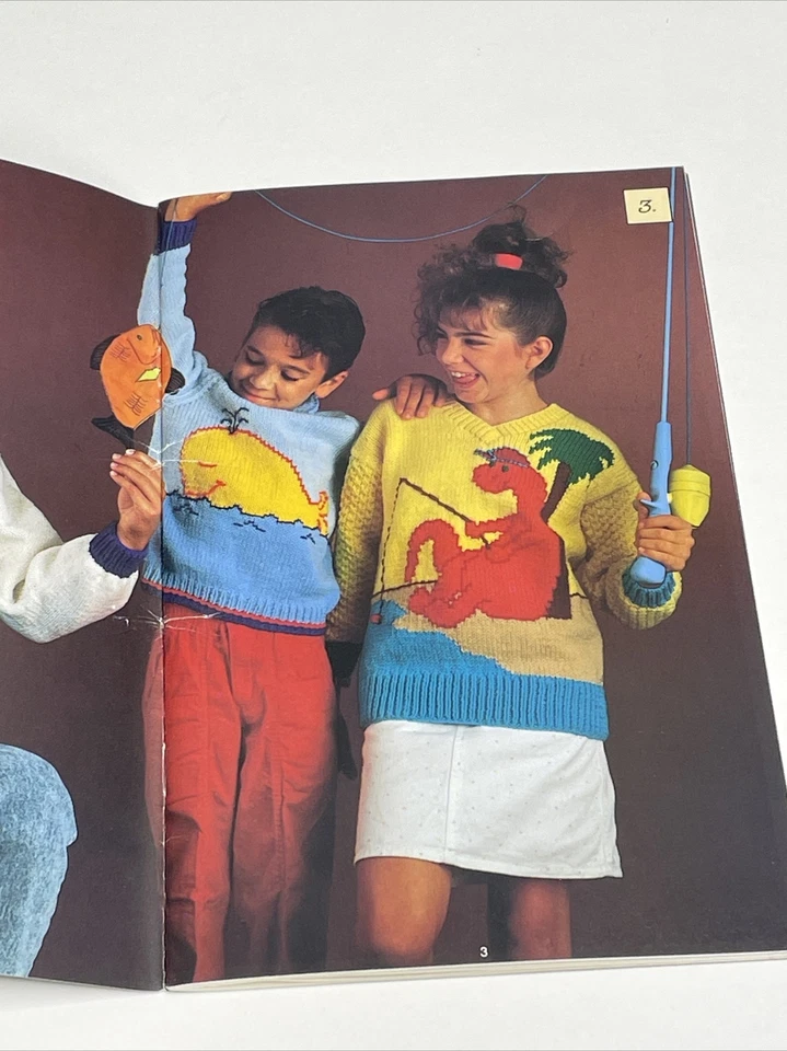 Coats & Clark Animal Knit Children's Sweaters Knitting Pattern - Image 3 of 4