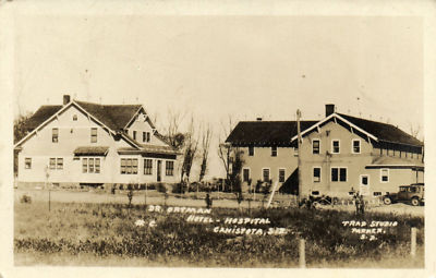 PC CPA US, S. DAKOTA, CANISTOTA, DR ORTMAN HOTEL, REAL PHOTO POSTCARD (b5714)