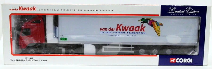Corgi 1/50 Scale Truck CC12419 - Volvo FH Fridge Trailer - Van Der Kwaak - Image 4 of 4