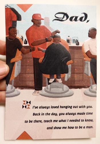 2 Cards Hallmark Mahogany Father's Day Loved Hanging Out with You Barber Shop - Picture 2 of 9