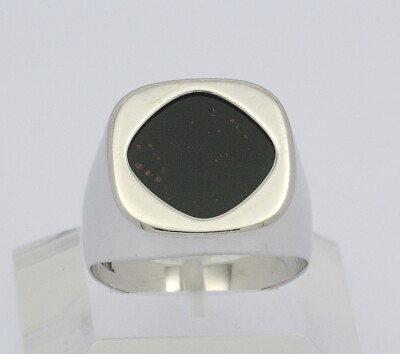   Ring in 8 kt 8k 333 er Weiß Gold mit Quarz Edelstein Gr. 63,5 Goldring Unisex 