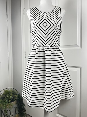 blue dress for baby girl Archival Anthropologie Black & Cream Stripe 
