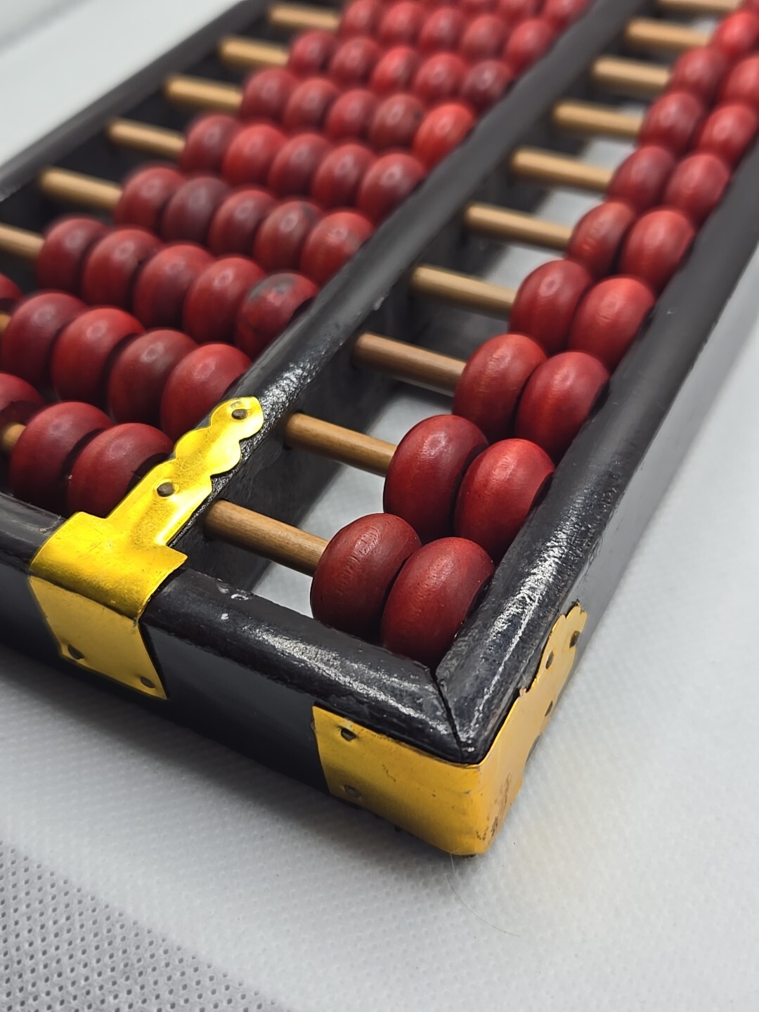 🧮 Antique Asian Chinese Wooden Lotus Flower Abacus 13 Rods 91 Beads