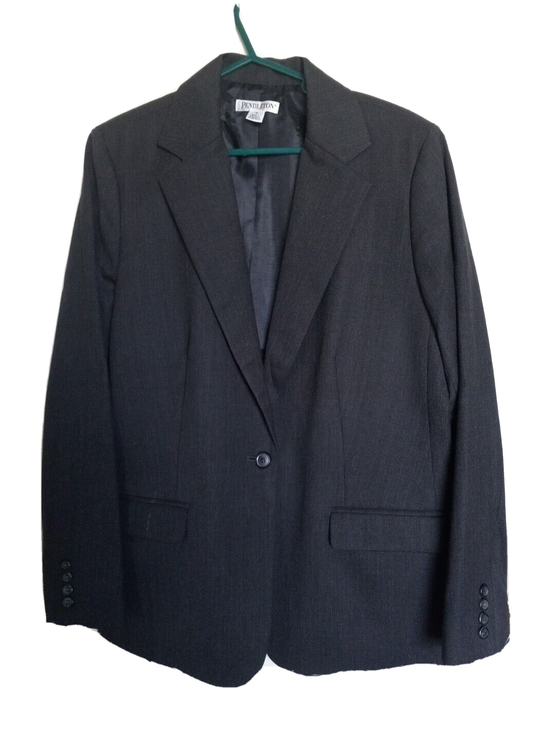 Women’s Pendleton Gray Virgin Wool Lined Blazer G… - image 1