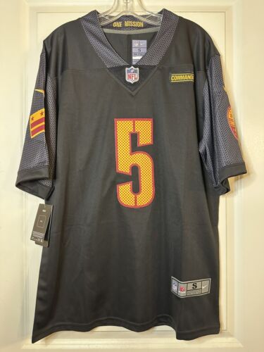 Washington Commanders #5 Jayden Daniels Stitched Black Small Jersey!