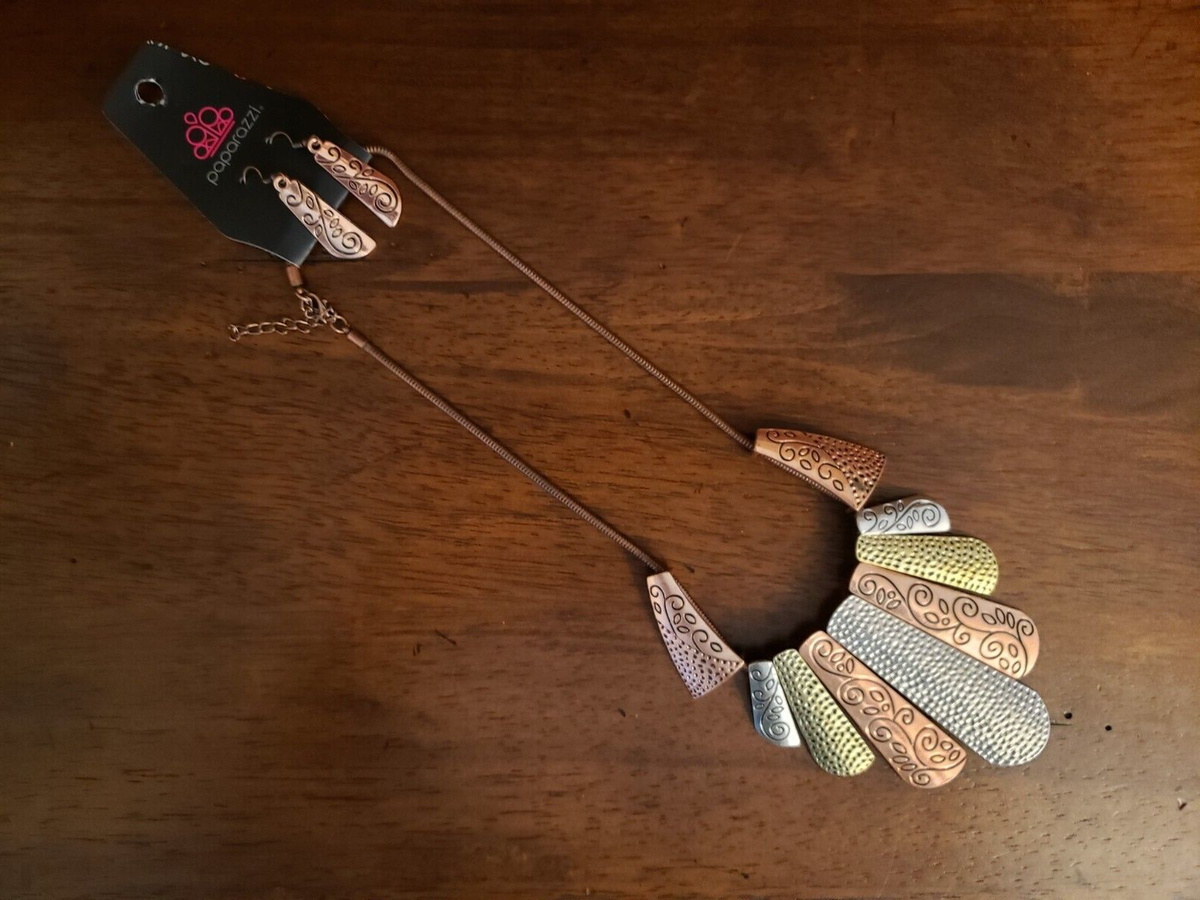 Metal Necklace Untamed Copper Necklace Paparazzi Untamed Copper