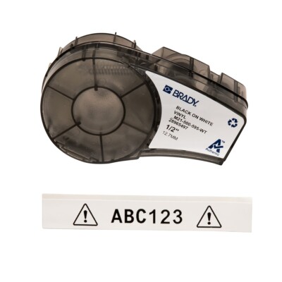 Brady All-Weather Permanent Adhesive Vinyl Label Tape w/ Ribbon for M21 Printers
