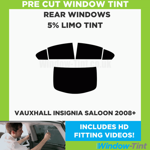 Pre Cut Window Tint for Vauxhall Insignia 4-Door Saloon 2008+ 5% Limo Rear Opel - Picture 2 of 10