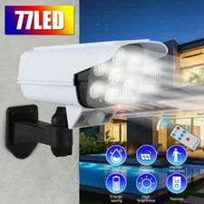 Solar LED Light PIR Motion Sensor Fake Camera Outdoor Street Wall Lamp Security
