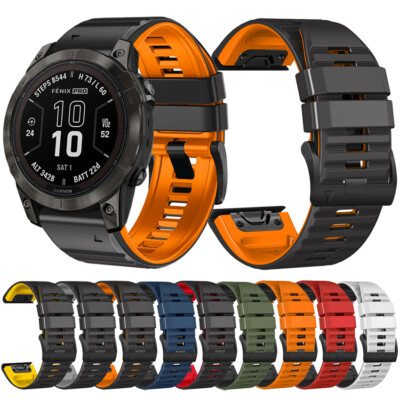 Silicone Band Quick Release For Garmin Fenix 6X Pro 7X 5X