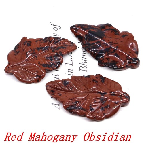 Mini Leaves Figurine Natural Stone Crystal Healing Gemstone Accessories 1PCS - Picture 35 of 41