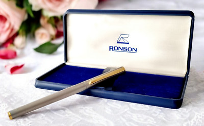 Fountain pen RONSON vintage 80's – Silver/Gold Tone – Made in