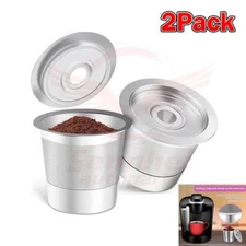 2Pcs K Cup Reusable Coffee Pods for Keurig: Stainless Steel Refillable K Cup