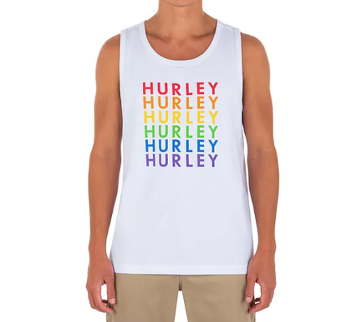 Hurley Tank Top Mens Sleeveless Rainbow 