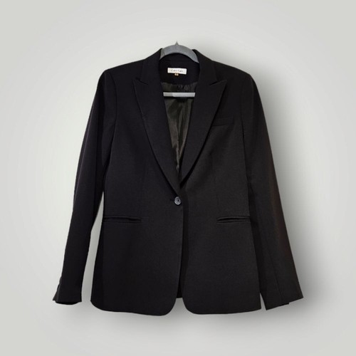 Calvin Klein Blazer Womens 6 Brown Stretch Fully Lined Jacket Classic Fit