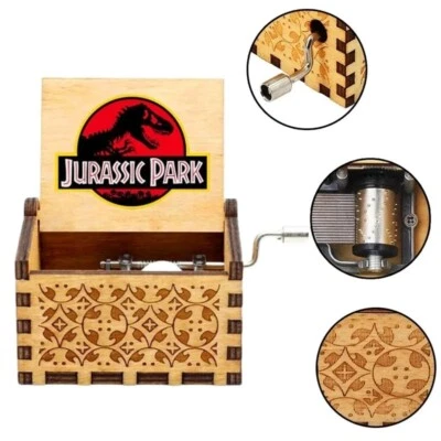 Jurassic Park Boite A Musique Dinosaure Manivelle vintage Antique Melodie Film