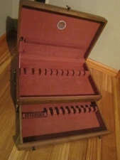 Silverware Chest Box VTG Naken`s Flatware  Wood Storage Drawer 18x11.5x6” #LR