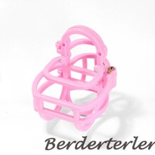 3 Colors Male Resin Chastity Device Integrated Cage for Men Metal Lock Ring