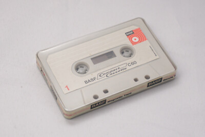 BASF C60 Kassette OVP Cassette tape C-60 sealed OVP NOS Vintage Räritet 1968-70