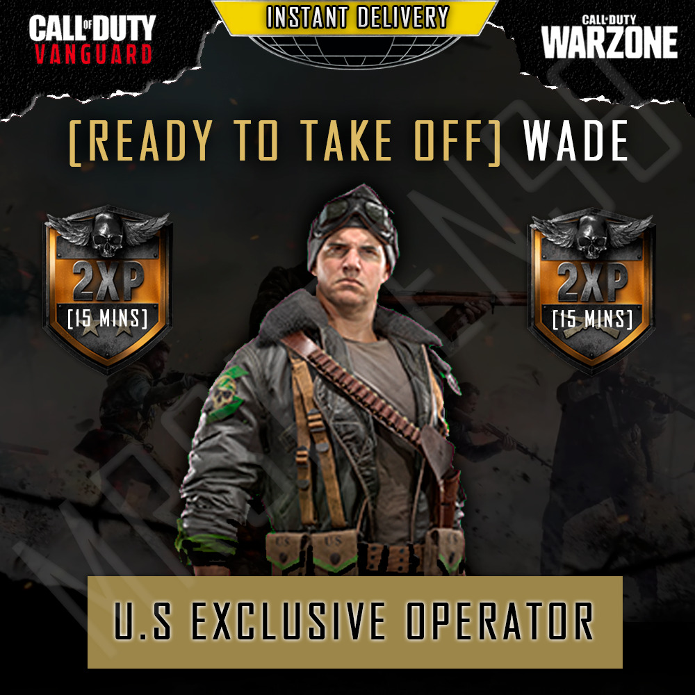 Call of Duty Vanguard Wade Ready for Take Off Operator Skin & Dual 2XP GameFuel