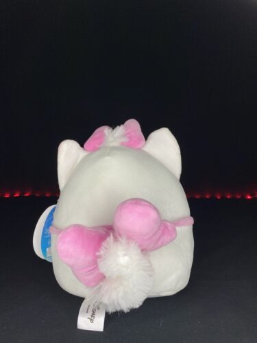 Disney Squishmallows Marie The White Cat W/ Pink Bow 7.5” NWT The Aristocats - 第 3/5 張圖片