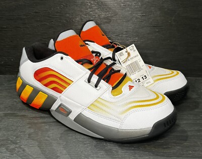 Adidas Agent Gil Restomod Men's US 12 White Gray Orange Yellow Retro Basketball