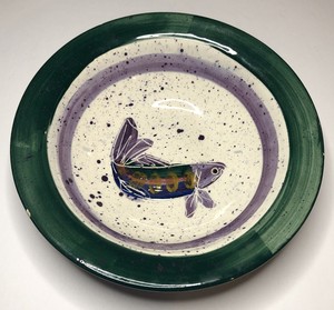 VTG-1995-Julie-Ueland-Backsplash-Of-White-Salmon-WA-Stoneware-Fish-Bowl-9-25-034