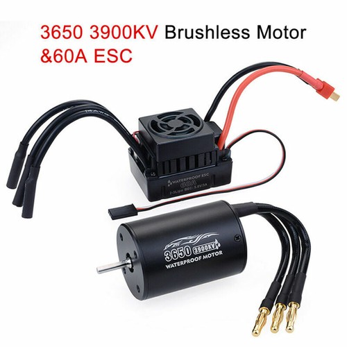 3650 Waterproof 2300/3100/3900KV Brushless Motor 60A ESC Combo for 1/10 RC Car - Picture 18 of 23