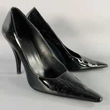 THE ROW Size 7 Black Patent Leather Pointed Toe Pumps