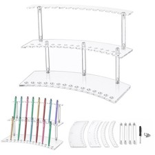 Acrylic Pen Display Stand, 2-Tier 30 Slot 1.3cm Wide pen display Organizer,pe...