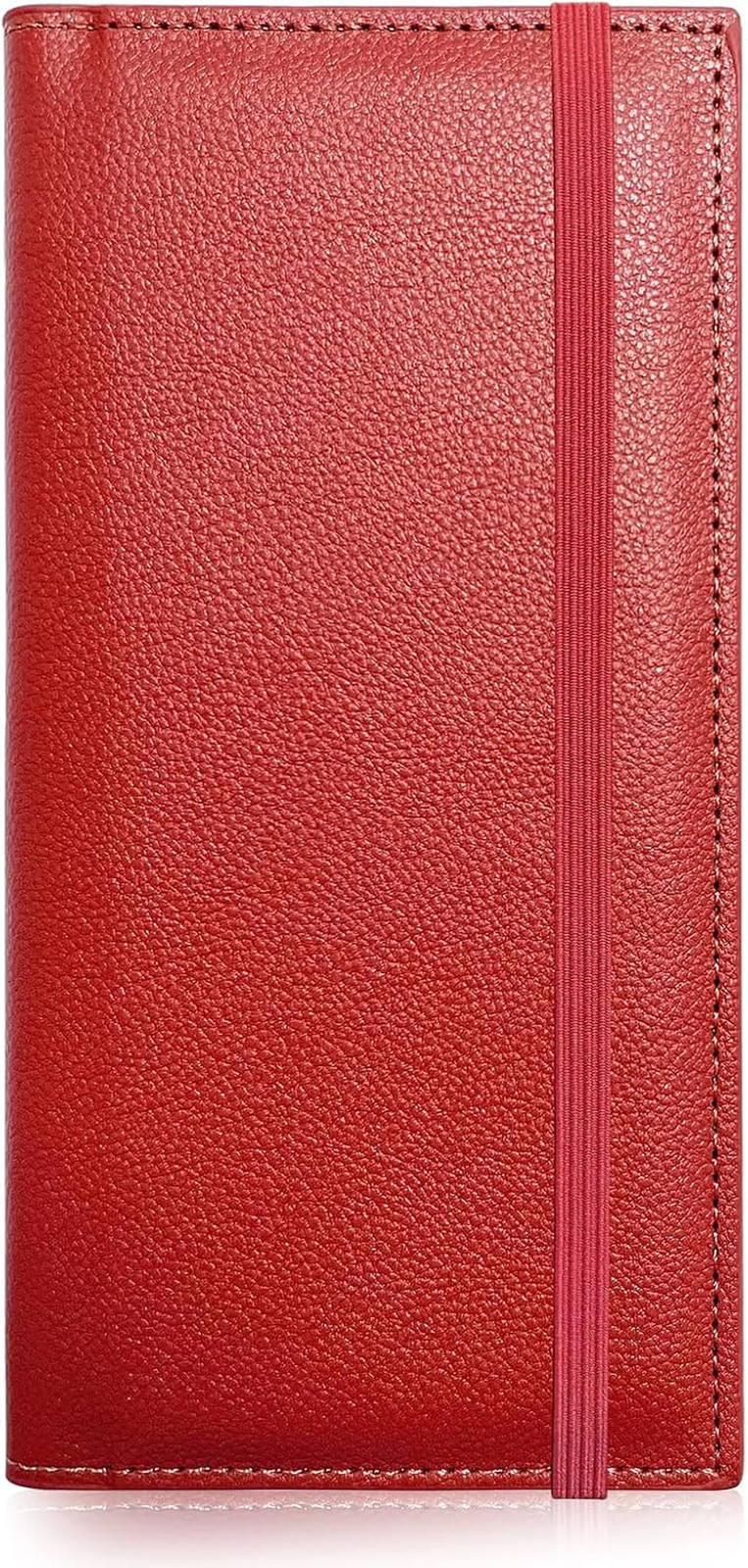 как выглядит Leather Checkbook Cover for Top Side Tear Registers Duplicate Checks with Plas фото