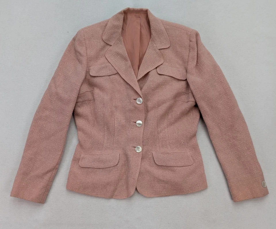 Traje De Colección Años 50 60 Para Mujer Davidow Rosa Tejido Tweed Midi Falda Lápiz DEFECTOS Foto 2 de 4