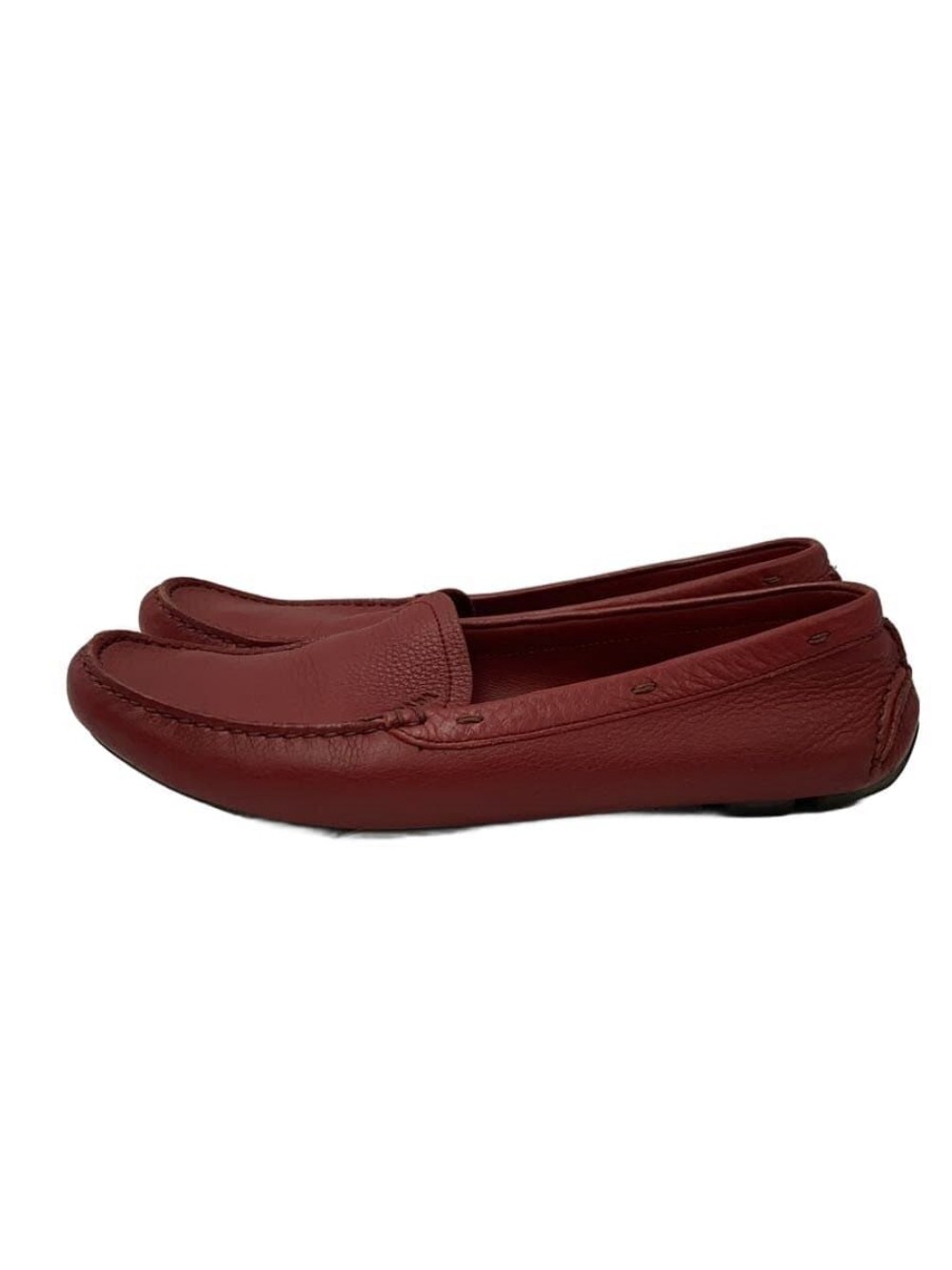 PRADA Women's Red Leather Flats Size 38-image