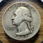 1947-P Washington Quarter - Actual Coin Shown - Free Shipping & Tracking INV#105